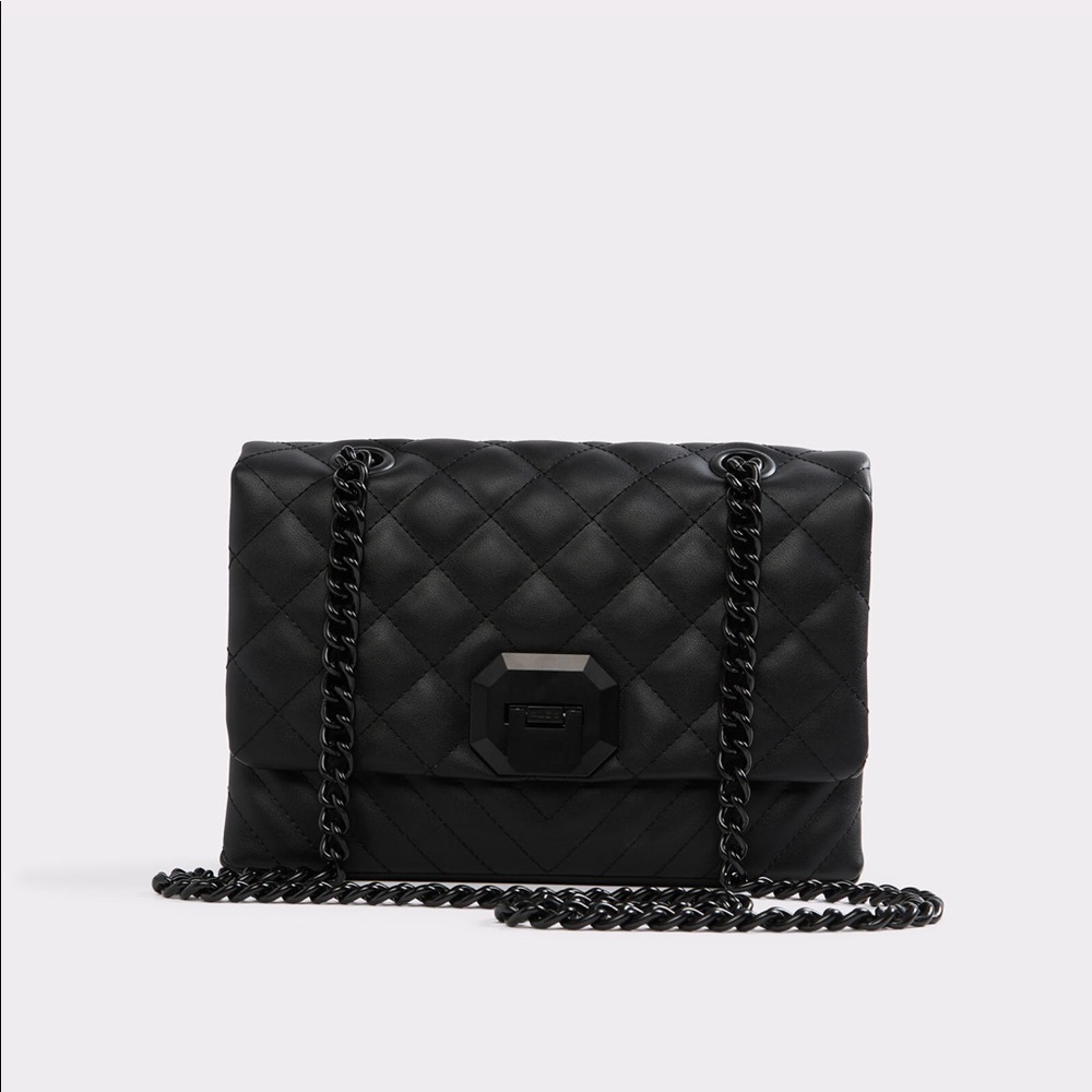 Aldo Menifee Black Velvet Satchel
